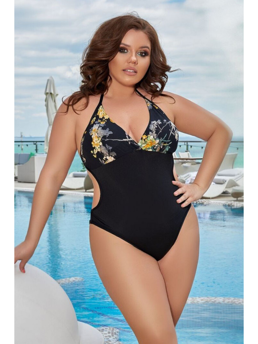 Купальник женский черного цвета с принтом 01122,2 214881C
