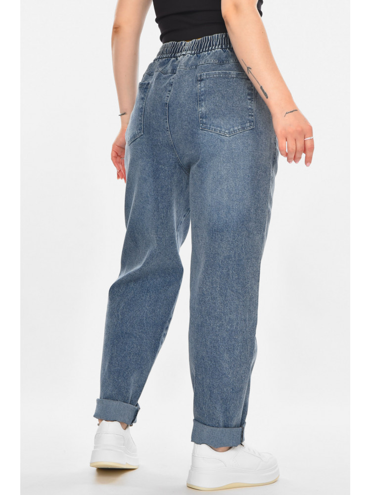 Джинсы женские батальные однотонные синего цвета GN9163-2 214925C