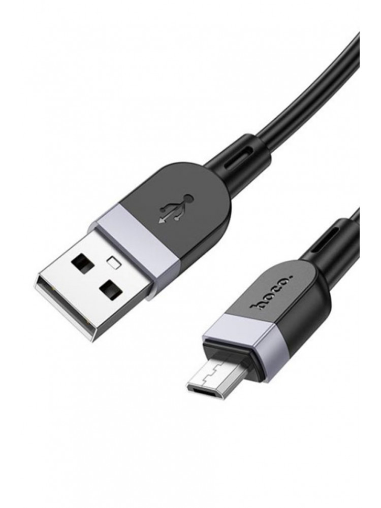 Кабель microUSB X109 2.4А силиконовый черный 1м 215393C