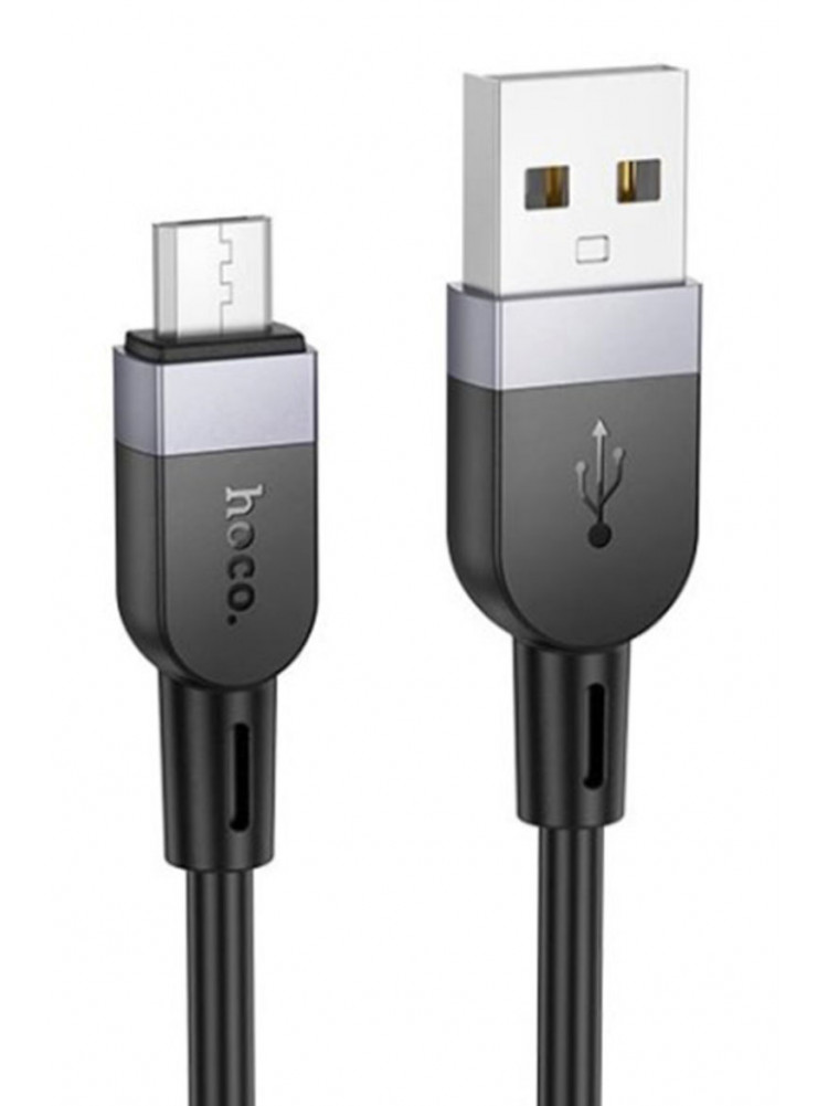 Кабель microUSB X109 2.4А силиконовый черный 1м 215393C