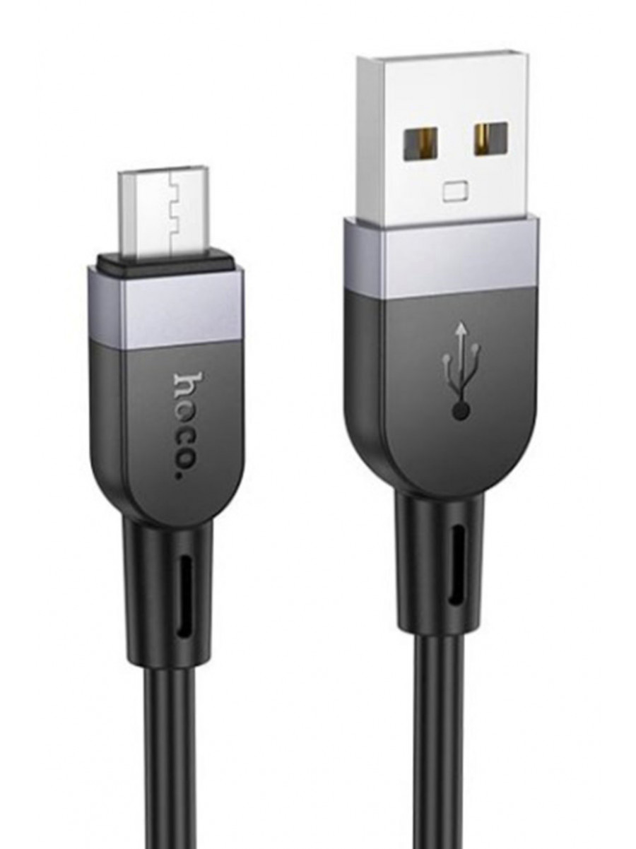 Кабель microUSB X109 2.4А силиконовый черный 1м 215393C