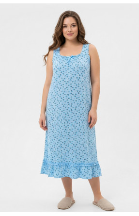 Ночная рубашка женская полубатальная голубого цвета с принтом F338 215550C Ночная рубашка женская полубатальная голубого цвета с принтом F338 215550C