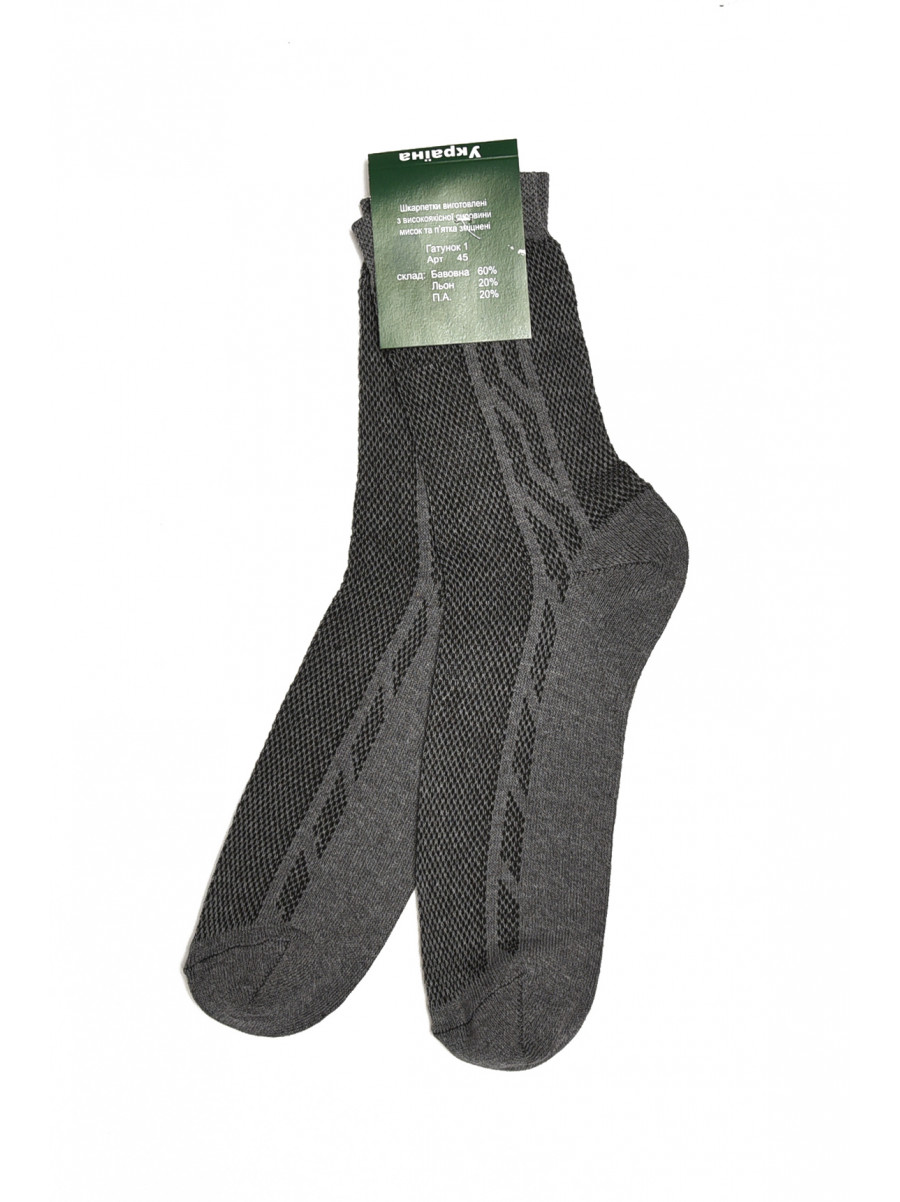 Носки мужские демисезонные тёмно-серого цвета 45 216339C