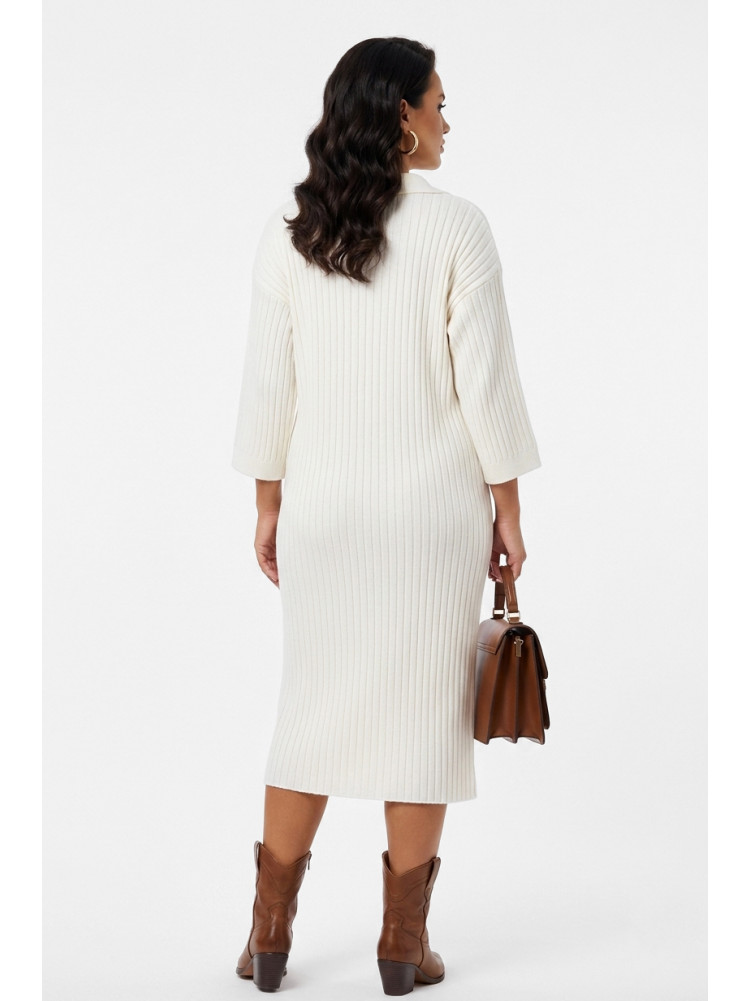 Платье женское однотонное молочного цвета 086-1 217072C