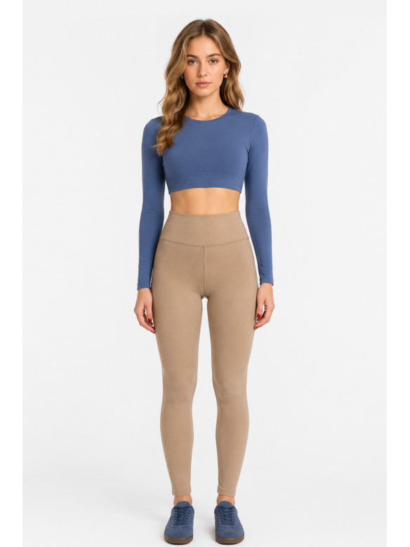Лосини жіночі однотонні кольору мокко 217352C