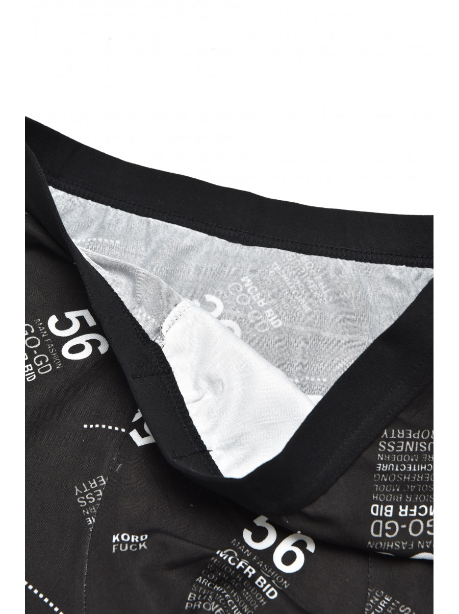 Боксери чоловічі чорного кольору з принтом 6491 217412C