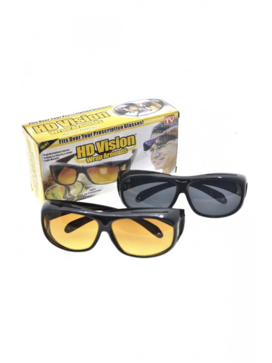 Антибликовые очки для водителей HD Vision Wrap Arounds (2 шт.) поляризованные День-Ночь 218173C