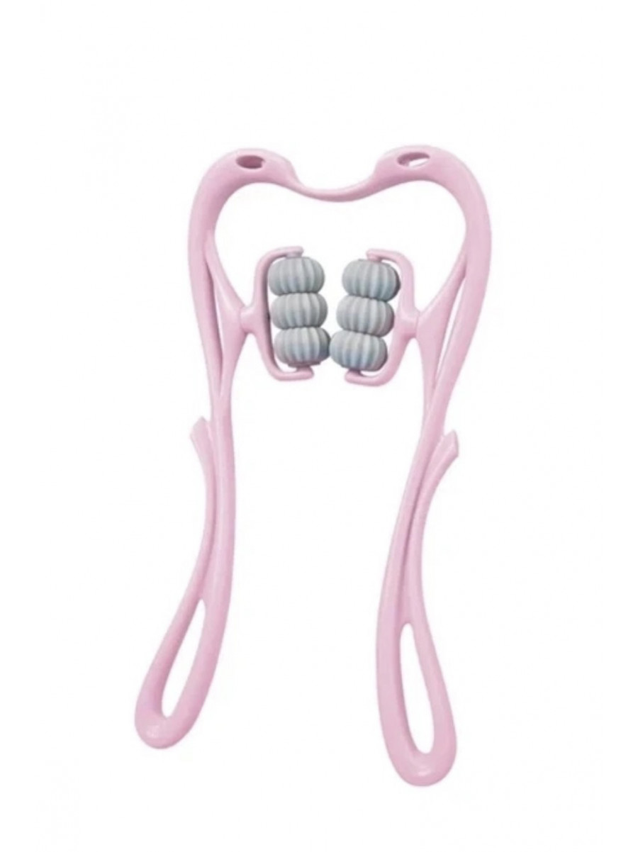 Ручной роликовый массажер для шеи и тела Hexiang Neck Massager розового цвета 218250C