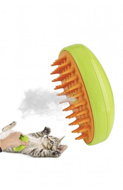 Парова щітка спрей Pet Spray Massage Brush Масажер 3в1 зеленого кольору 218260C Парова щітка спрей Pet Spray Massage Brush Масажер 3в1 зеленого кольору 218260C