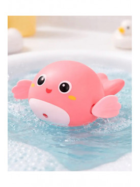 Водоплавающая заводная игрушка для ванной Bath Toys Кит розового цвета 218300C