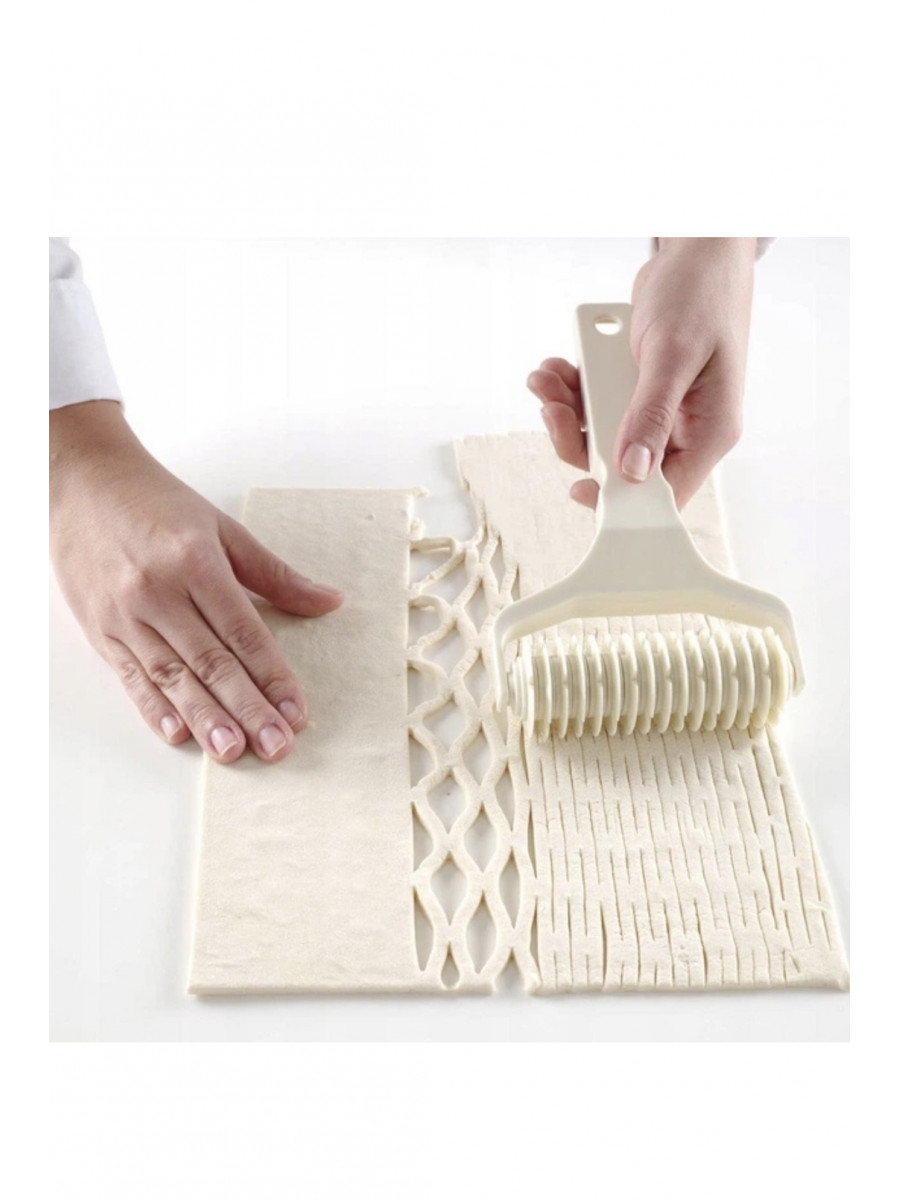 Роликовый нож для нарезки сетки из теста Pastry Roller 218308C