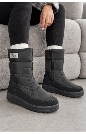 Дутики жіночі на хутрі чорного кольору G-11 219431C