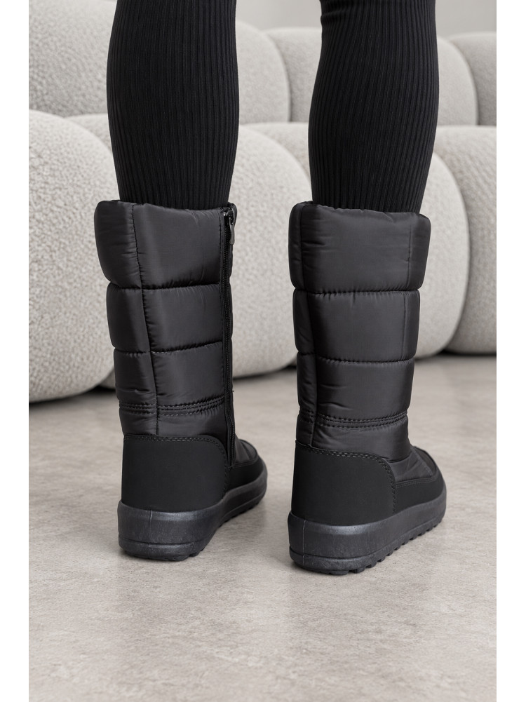 Дутики женские на меху черного цвета G-12 219432C