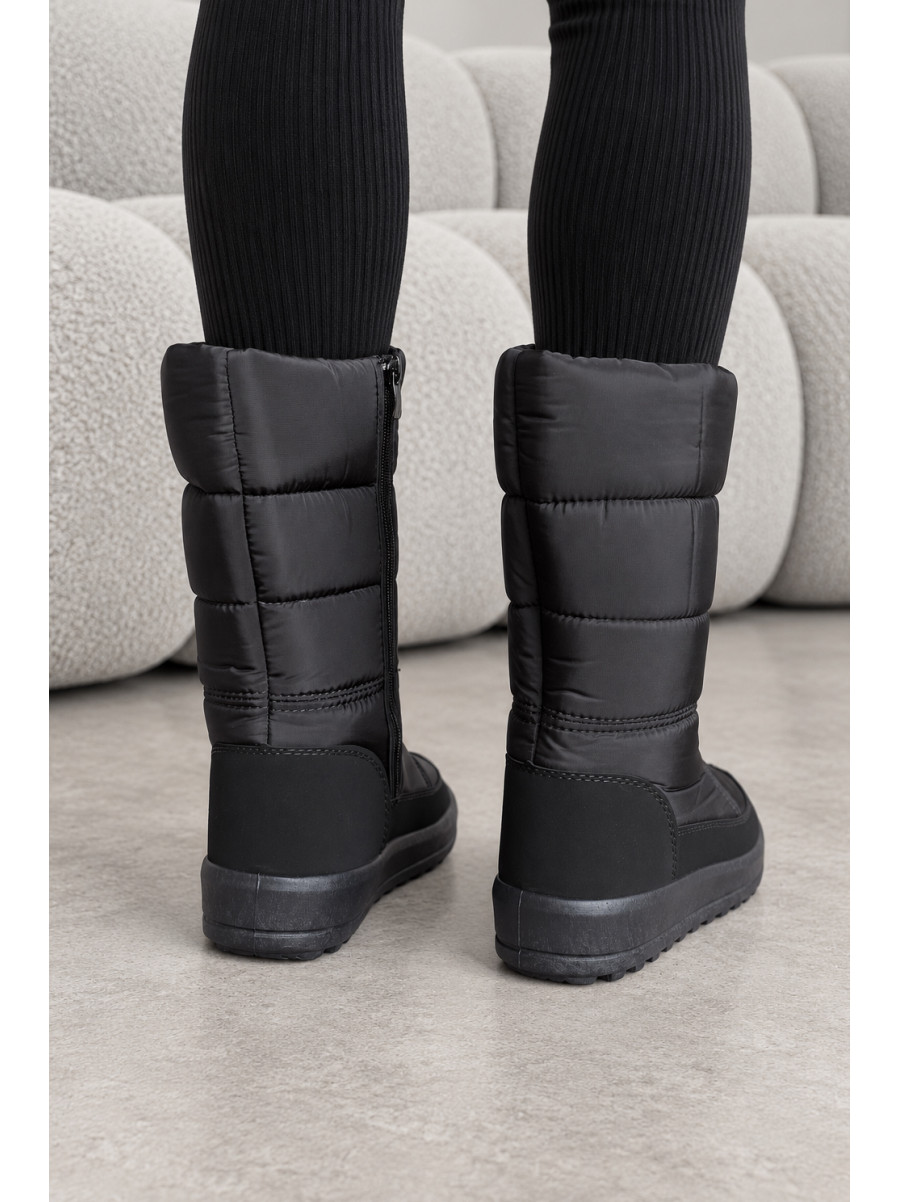 Дутики женские на меху черного цвета G-12 219432C