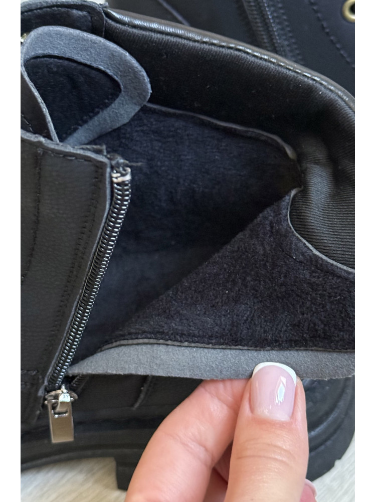 Ботинки женские демисезонные черного цвета 025-40 219496C