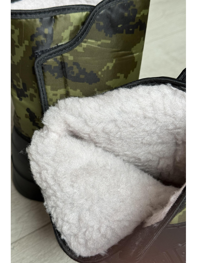 Дутики чоловічі піна на хутрі чорного кольору 205 219663C