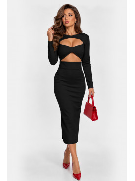 Сукня жіноча однотонна чорного кольору 210 219697C